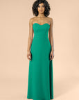 Strapless-Aline-Crepe-Emerald