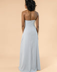 Strapless-Aline-Crepe-Silver