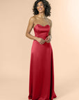 Strapless-Aline-Satin-Crimson