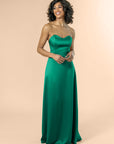 Strapless-Aline-Satin-Emerald