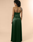 Strapless-Aline-Satin-ForestGreen