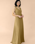 Vneck-Aline-Chiffon-Bronze