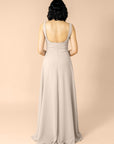 Vneck-Aline-Chiffon-Champagne