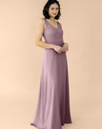 Vneck-Aline-Chiffon-Mauve