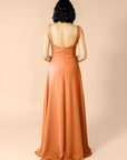 Vneck-Aline-Chiffon-Terracotta