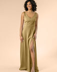 Vneck-Aline-Crepe-Bronze