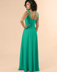 Vneck-Aline-Crepe-Emerald