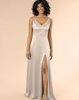 Vneck-Aline-Satin-Champagne