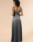 Vneck-Aline-Satin-Charcoal