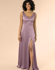 Vneck-Aline-Satin-Mauve