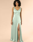 Vneck-Aline-Satin-Sage