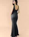 Vneck-Bell-Crepe-Black