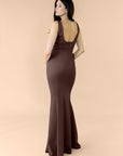 Vneck-Bell-Crepe-Chocolate
