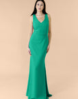 Vneck-Bell-Crepe-Emerald