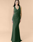 Vneck-Bell-Crepe-ForestGreen