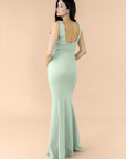 Vneck-Bell-Crepe-Sage