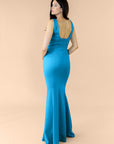 Vneck-Bell-Crepe-Sapphire