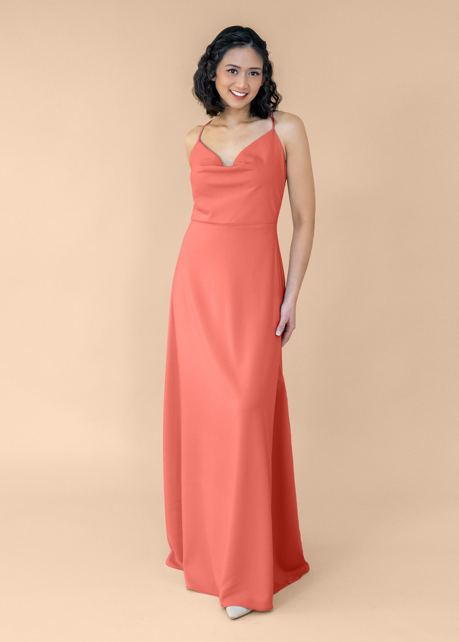 Cowl-Aline-Crepe-NoSlit-Coral