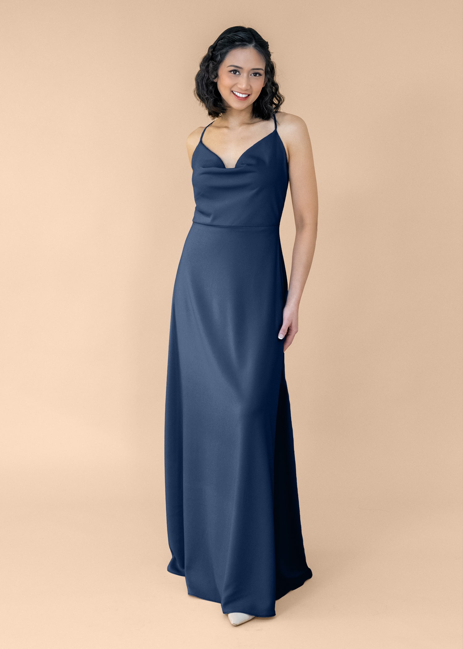 Cowl-Aline-Crepe-NoSlit-Navy