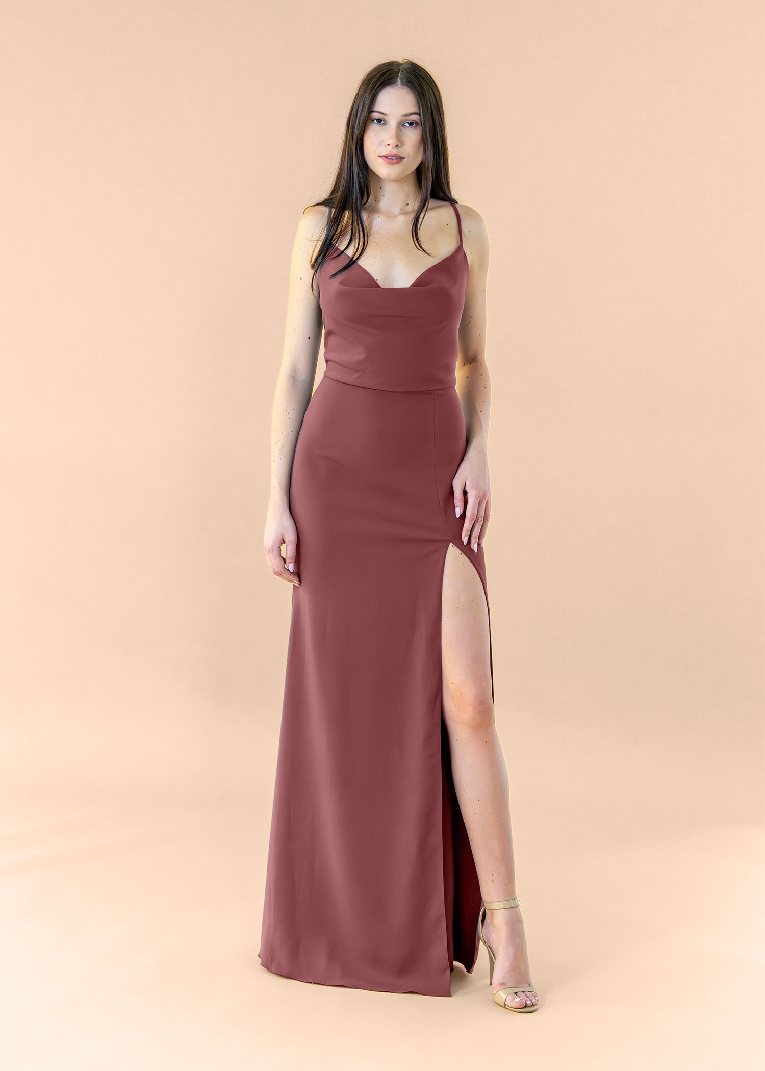 Cowl-Bell-Crepe-Burgundy