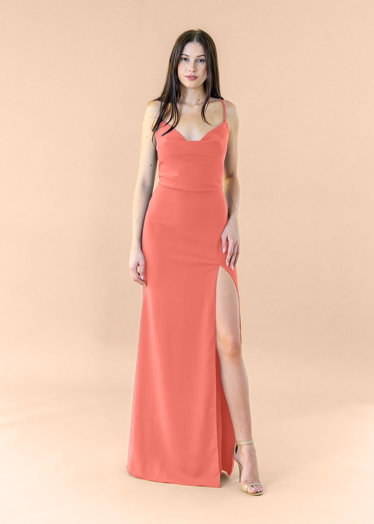 Cowl-Bell-Crepe-Coral