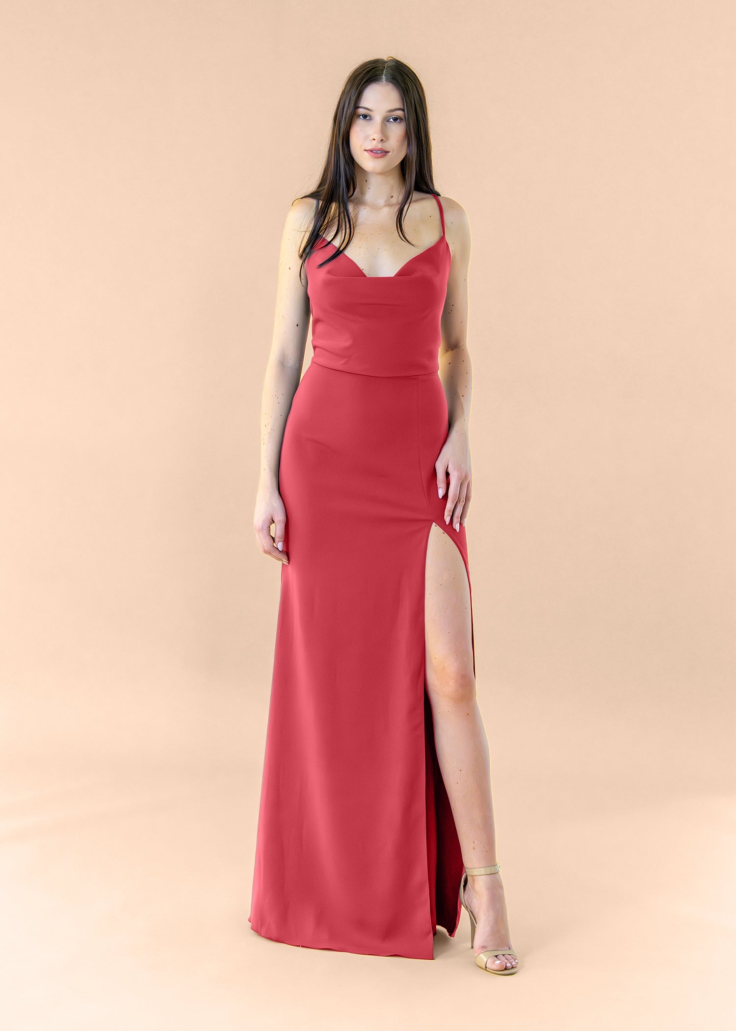 Cowl-Bell-Crepe-Crimson