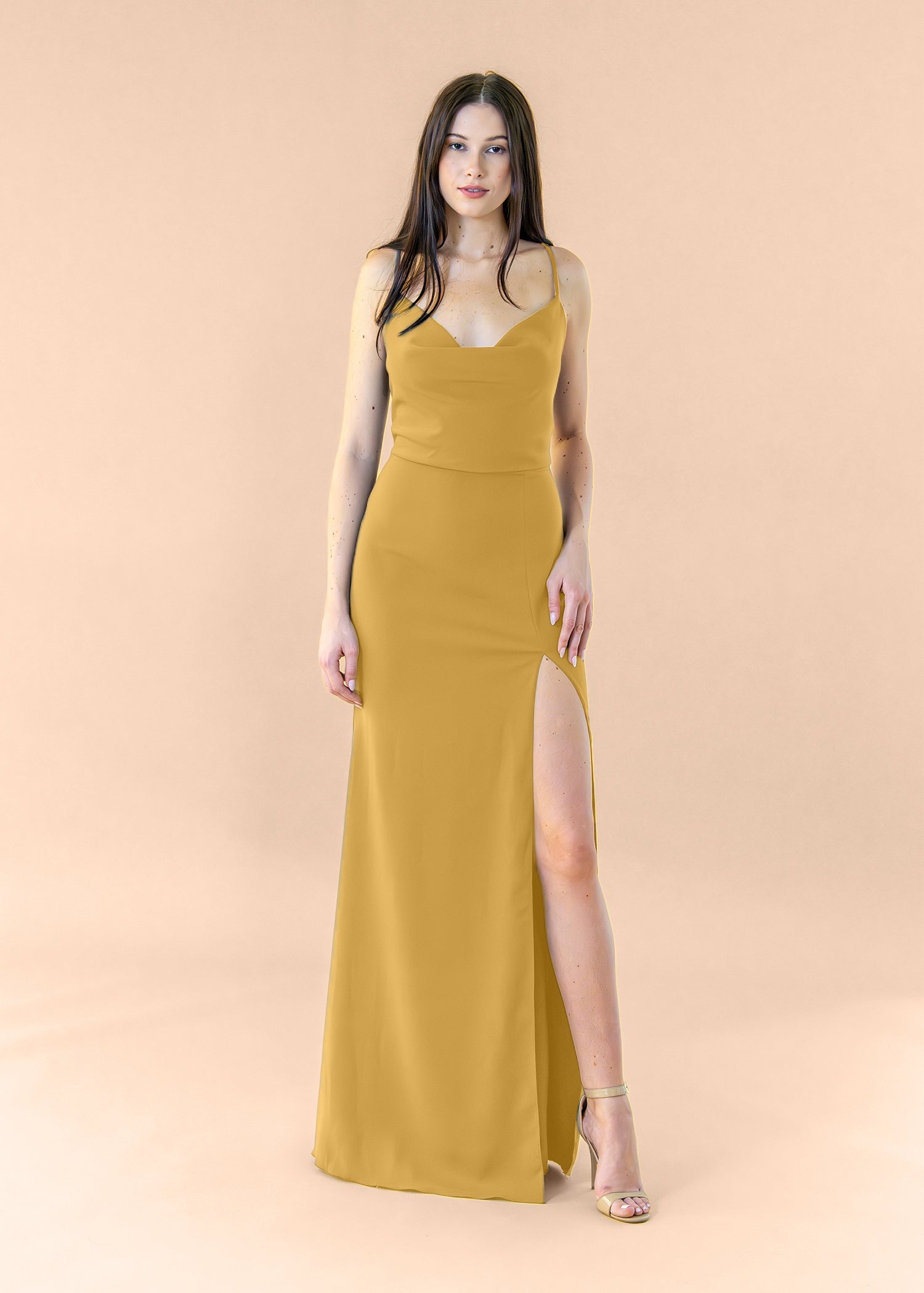 Cowl-Bell-Crepe-Gold