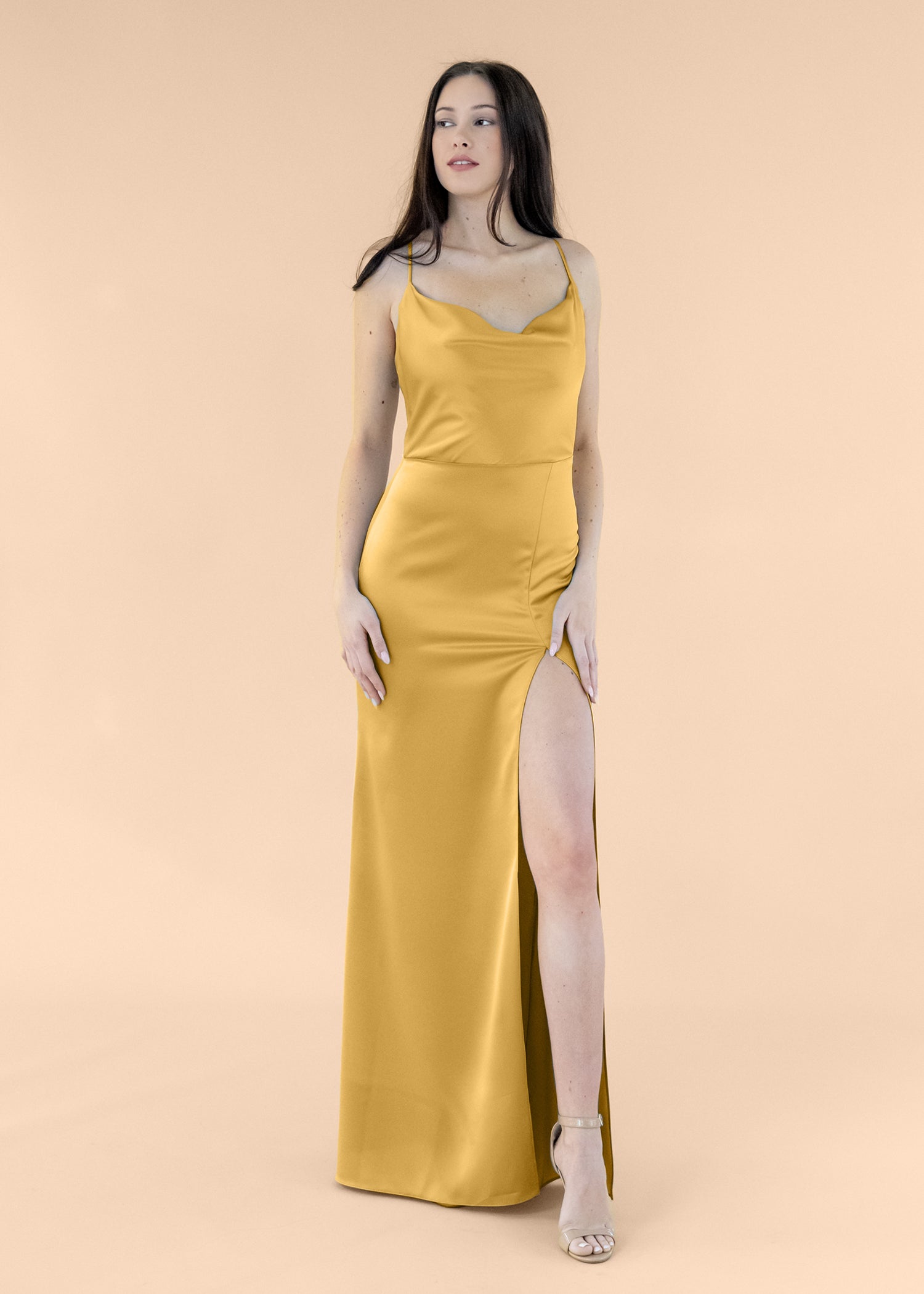 Cowl-Bell-Satin-Gold