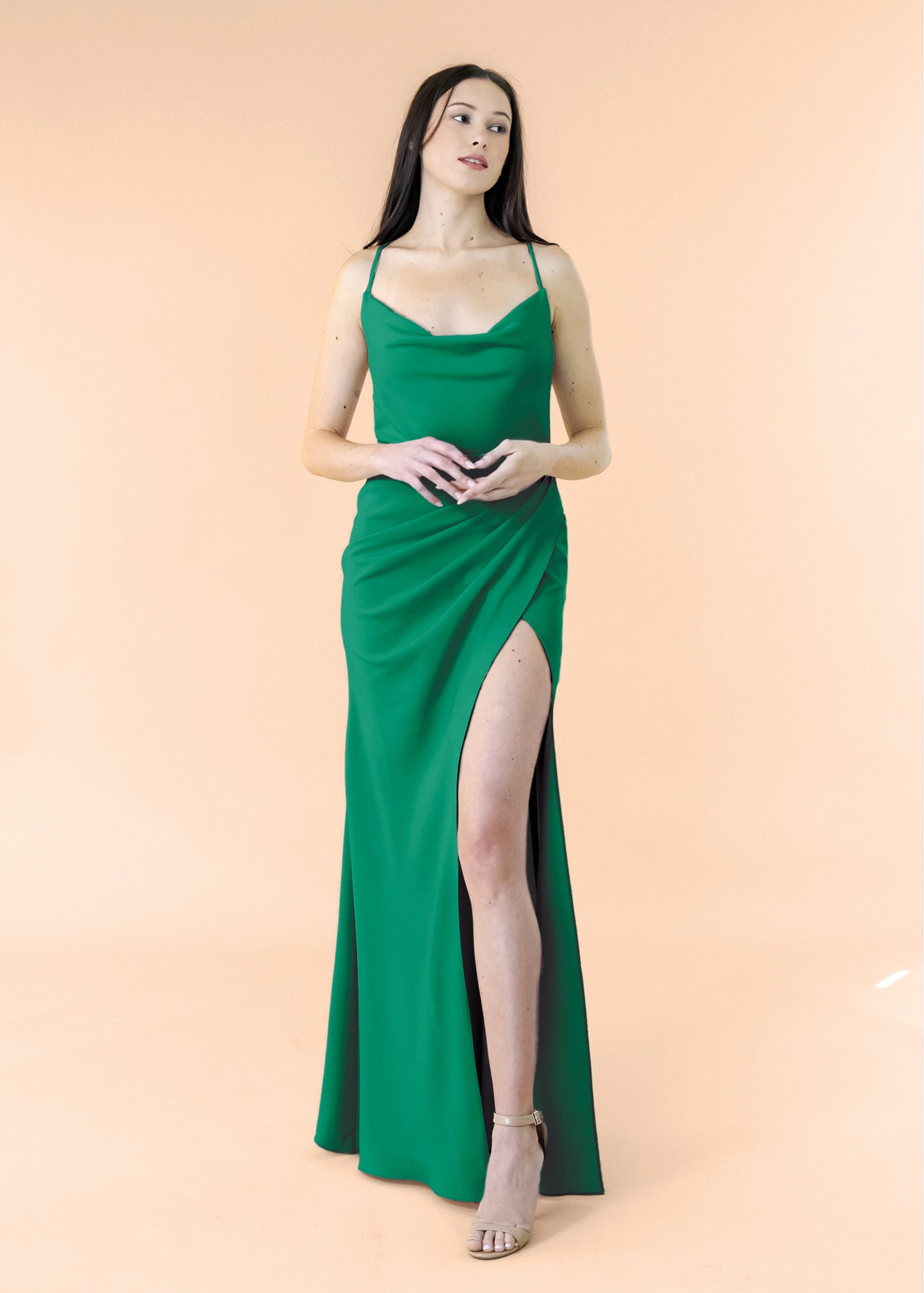 Cowl-Draped-Crepe-Emerald