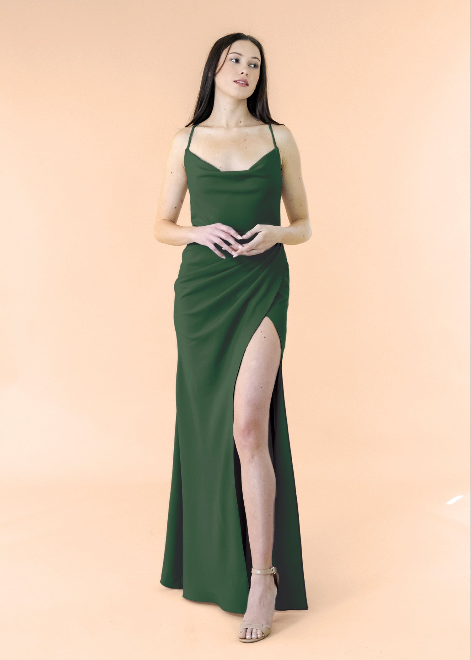 Cowl-Draped-Crepe-ForestGreen