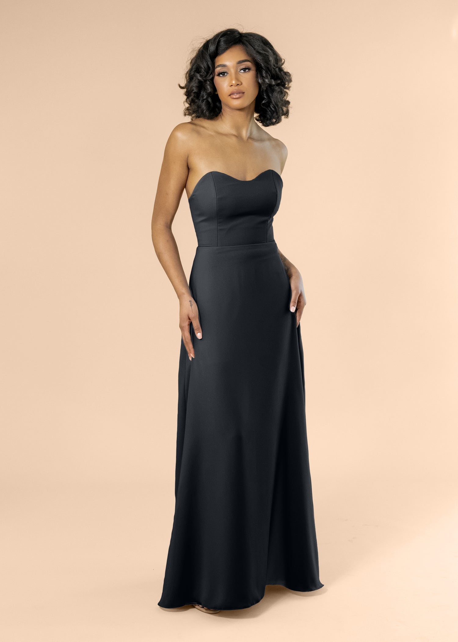 Strapless-Aline-Chiffon-Black