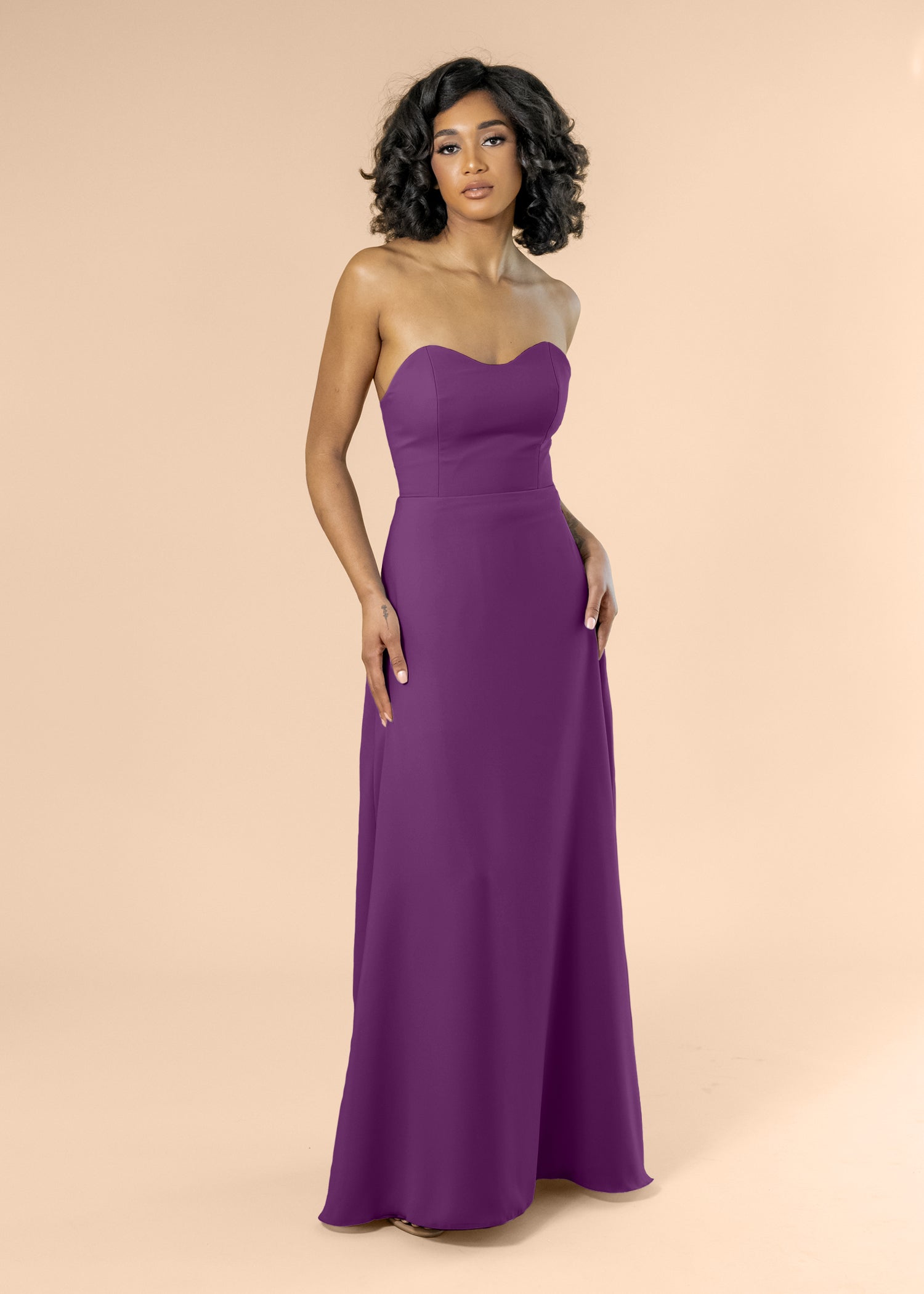Strapless-Aline-Chiffon-Plum