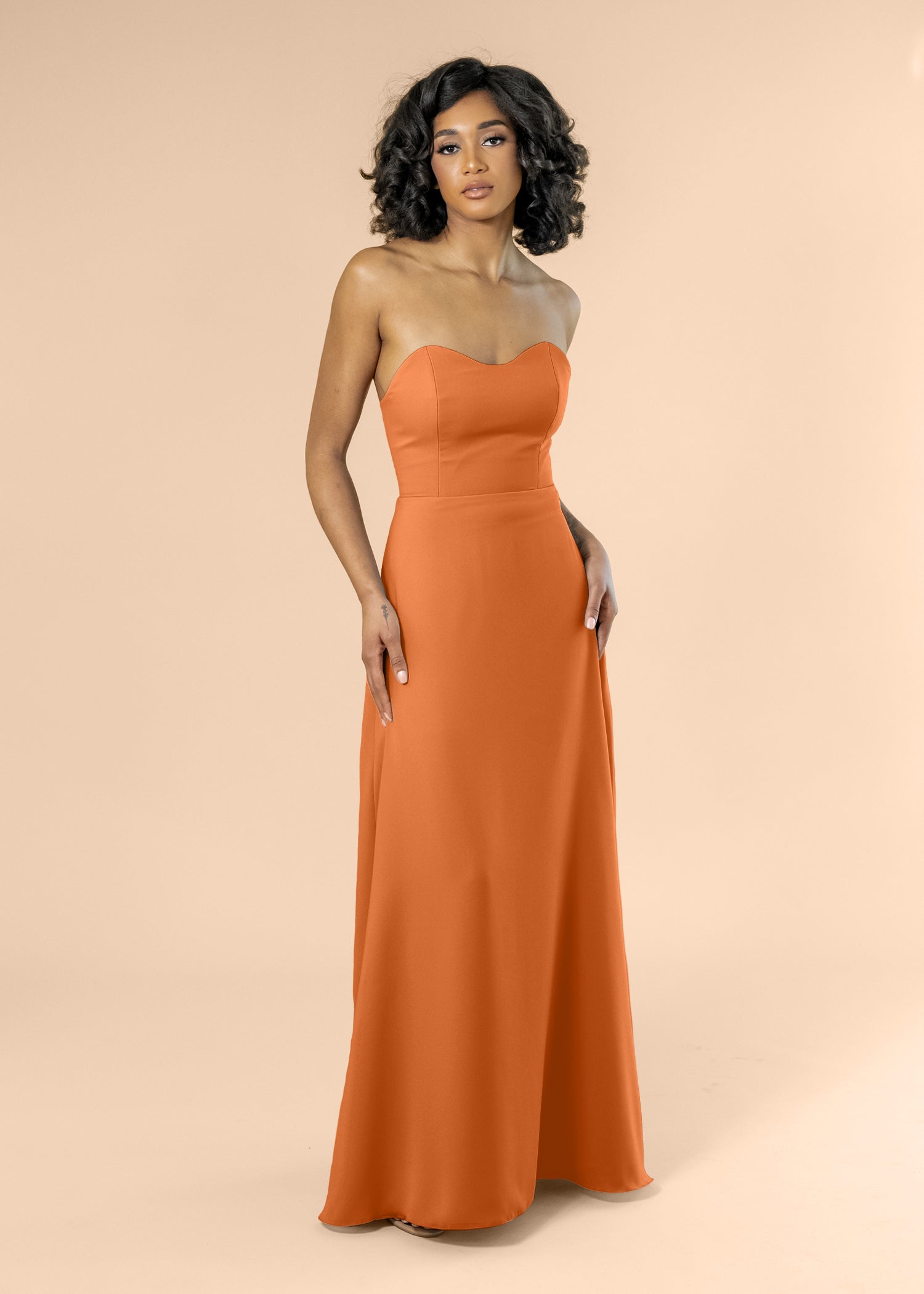 Strapless-Aline-Chiffon-Terracotta