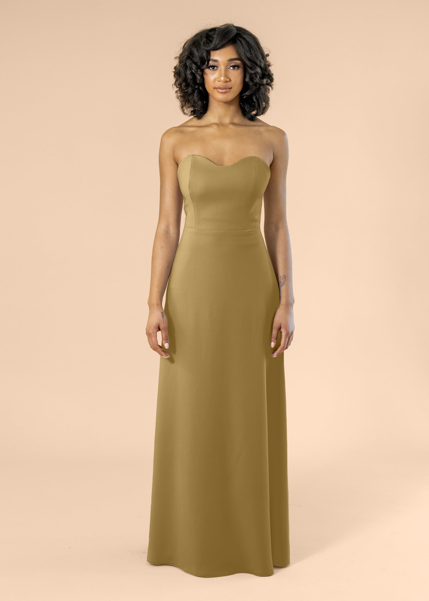 Strapless-Aline-Crepe-Bronze