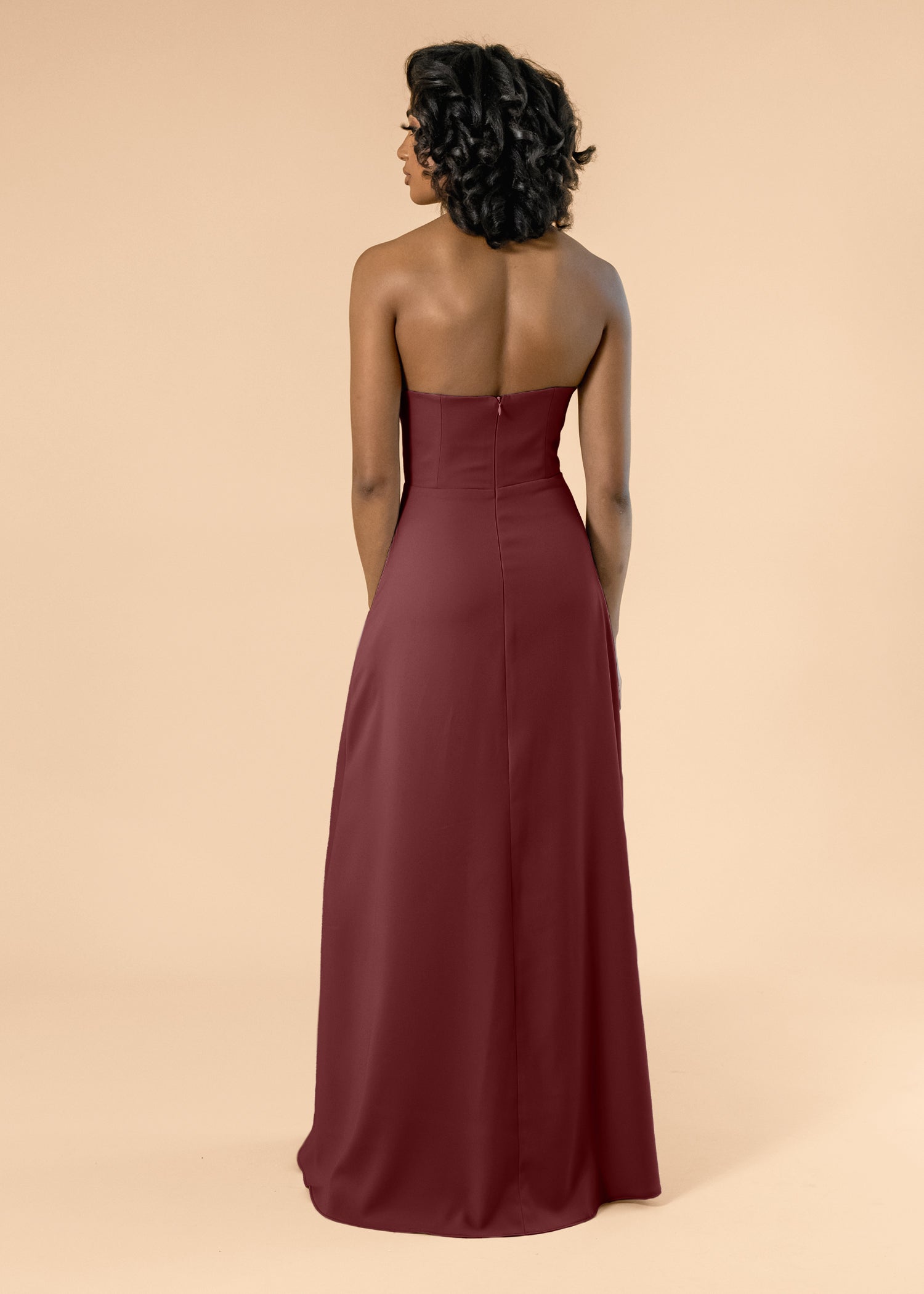 Strapless-Aline-Crepe-Burgundy