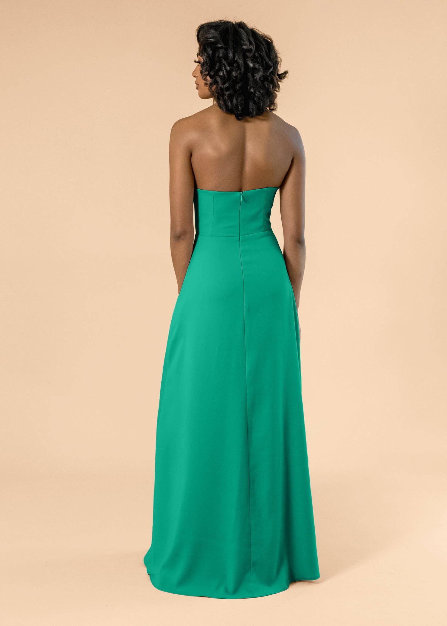 Strapless-Aline-Crepe-Emerald