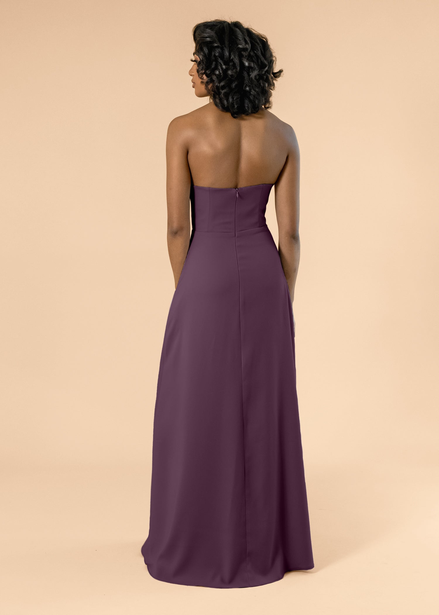 Strapless-Aline-Crepe-Mahogany