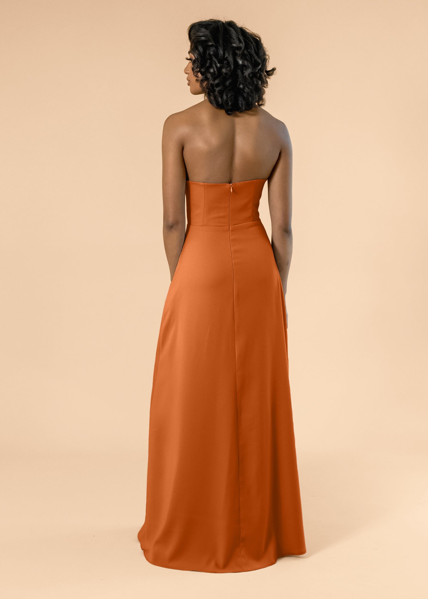 Strapless-Aline-Crepe-Terracotta