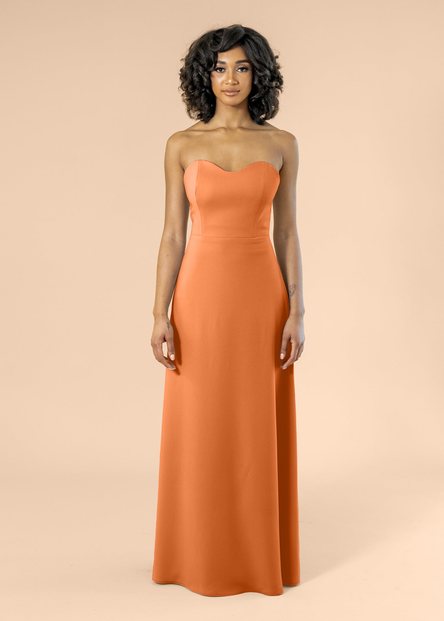 Strapless-Aline-Crepe-Terracotta