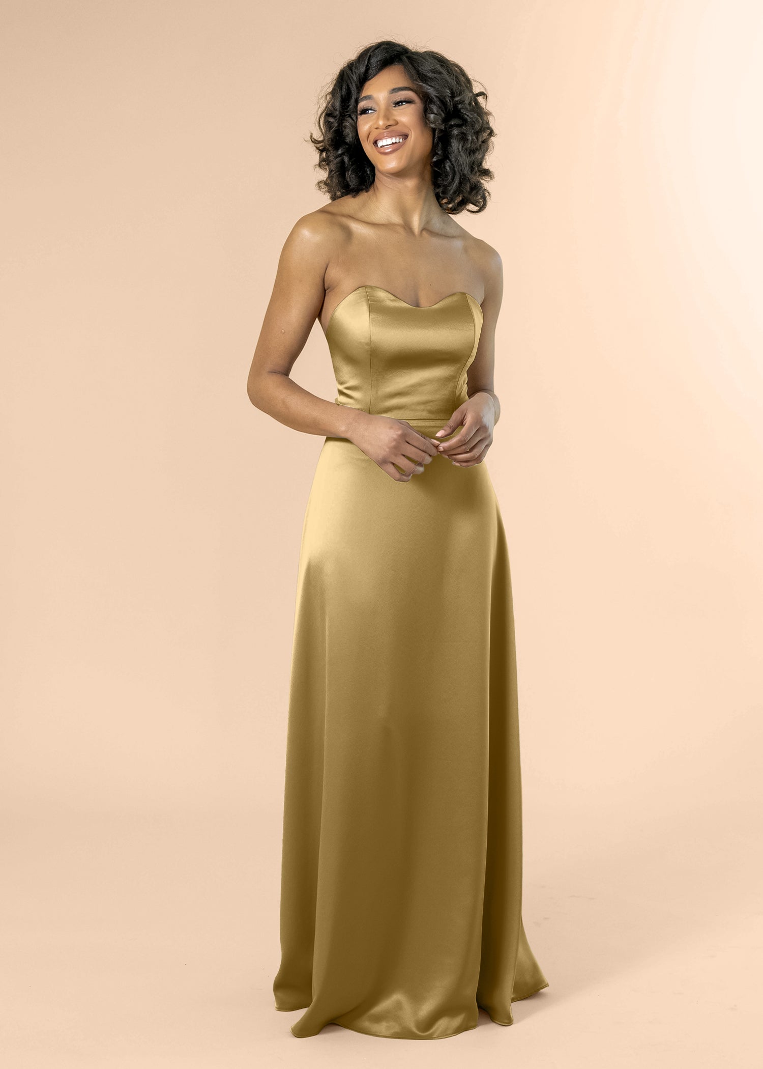 Strapless-Aline-Satin-Bronze