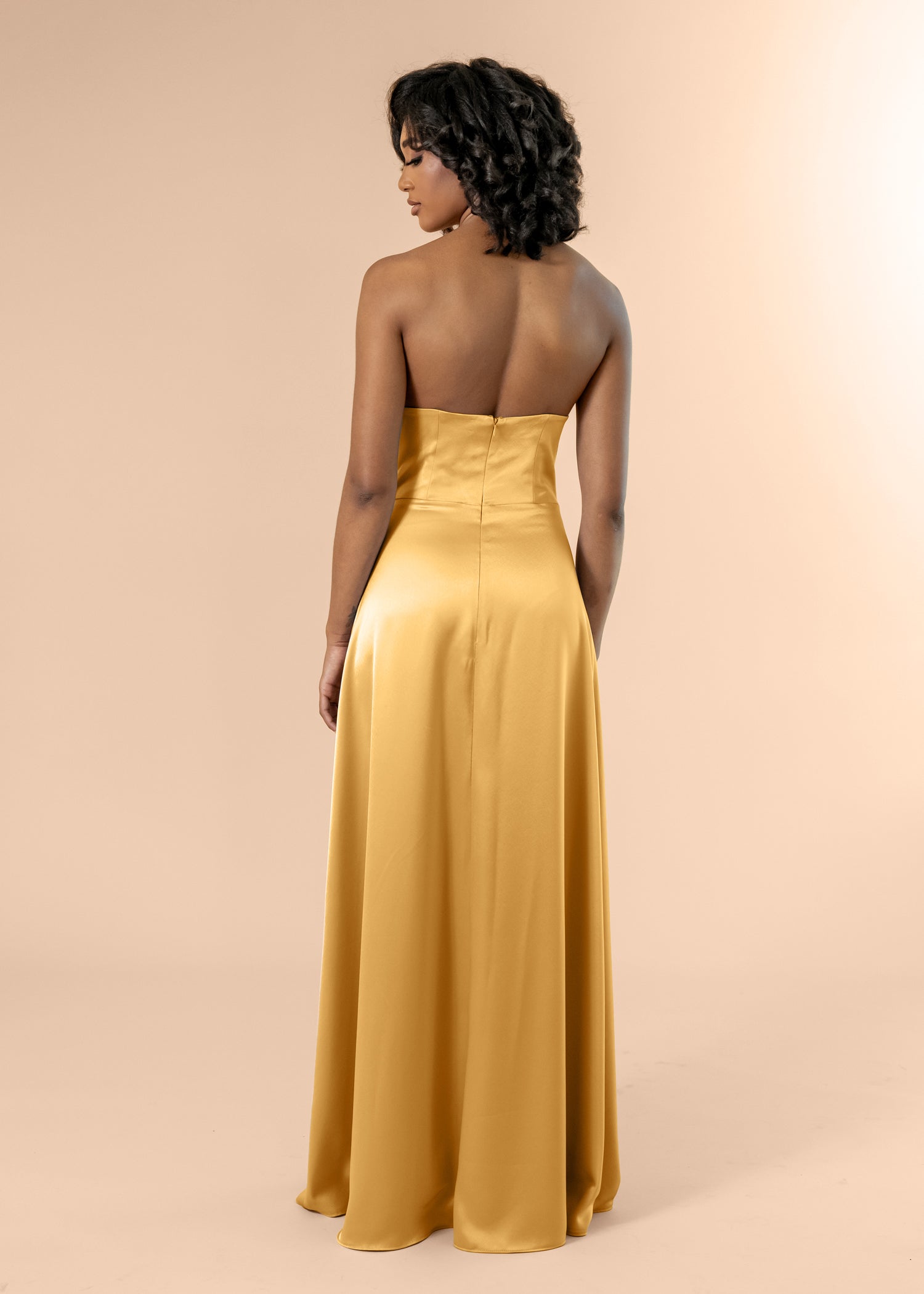 Strapless-Aline-Satin-Gold
