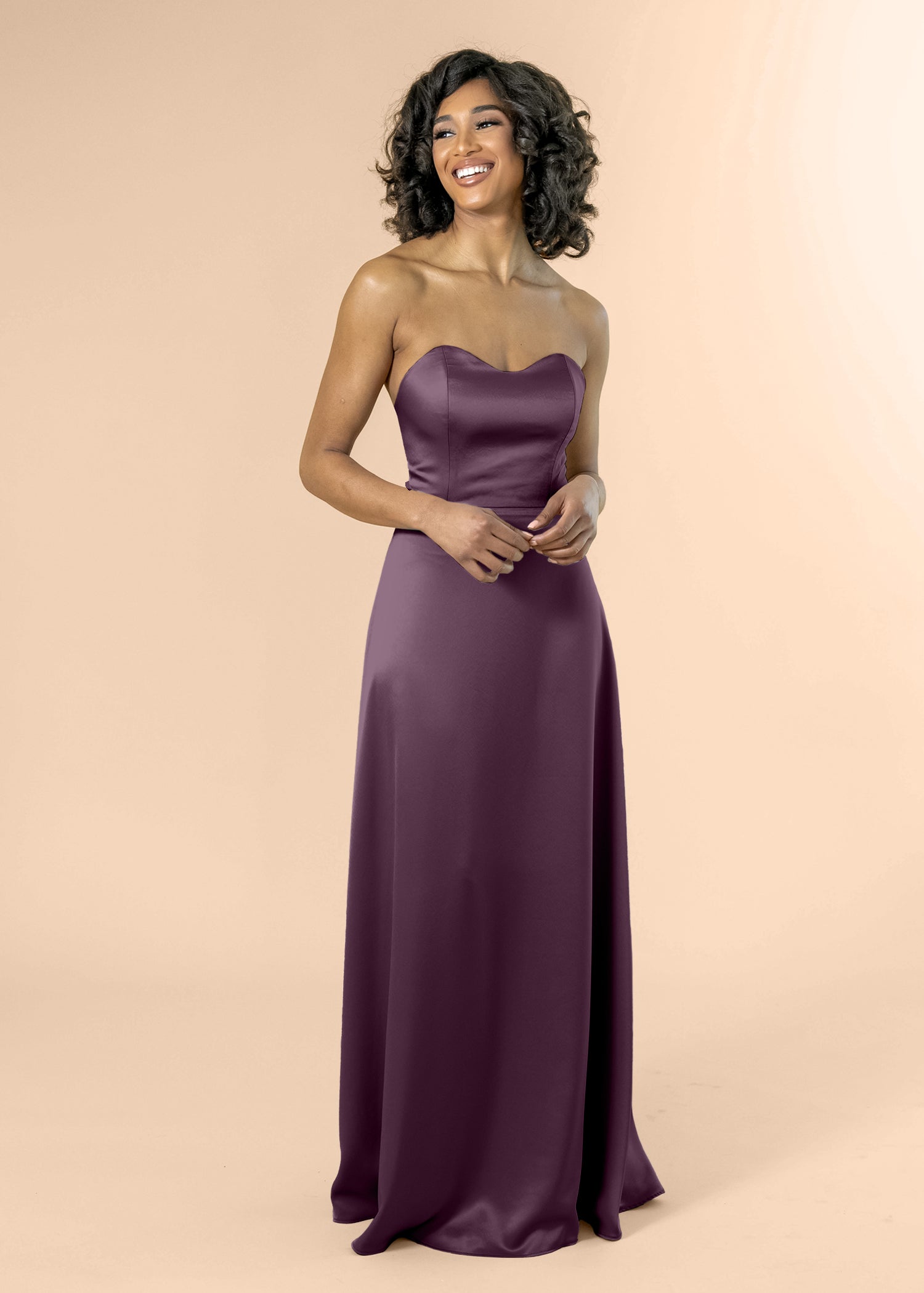 Strapless-Aline-Satin-Mahogany