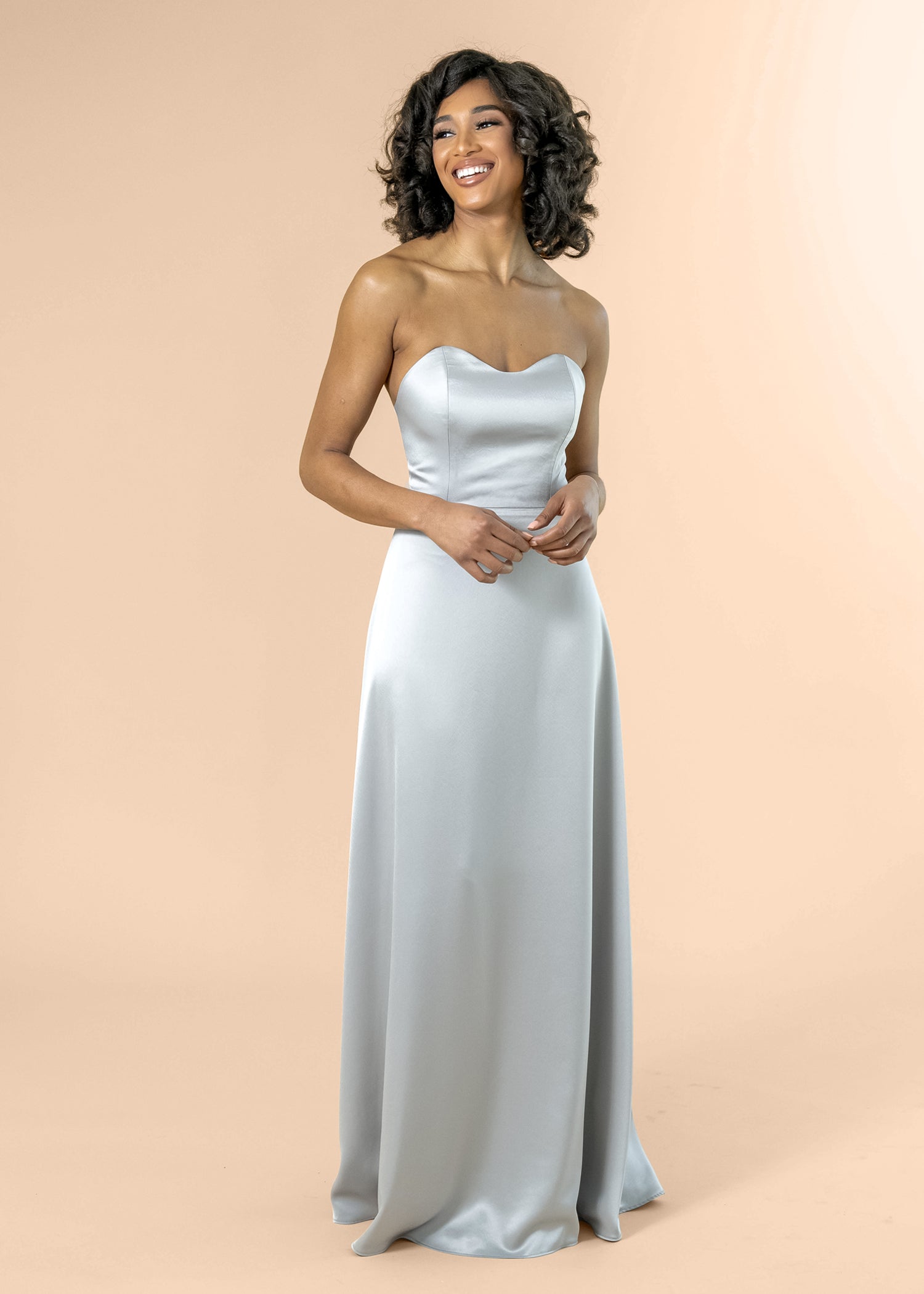 Strapless-Aline-Satin-Silver