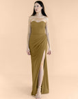 Strapless-Draped-Crepe-Bronze