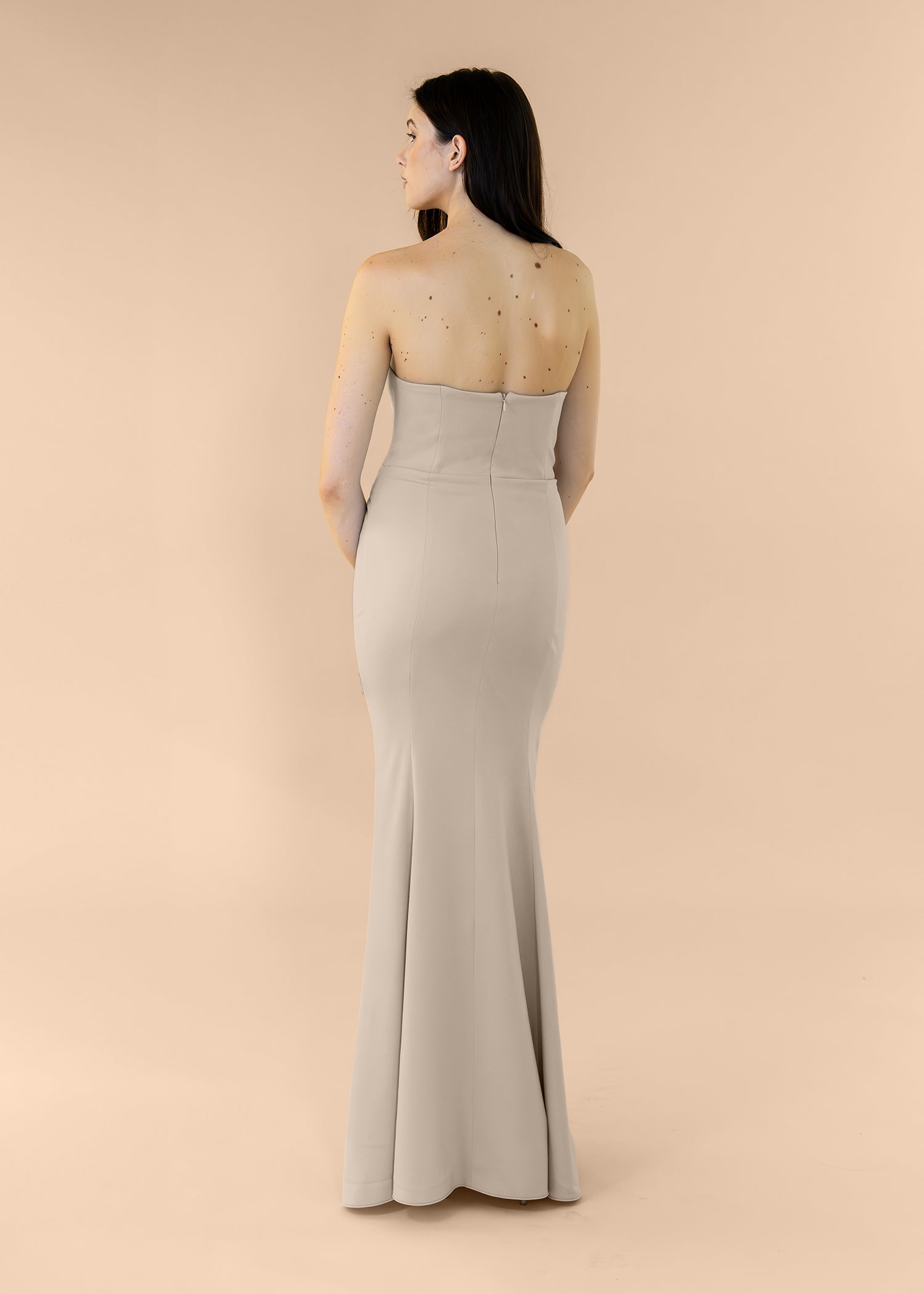 Strapless-Draped-Crepe-Champaign