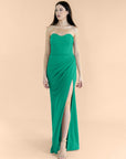 Strapless-Draped-Crepe-Emerald