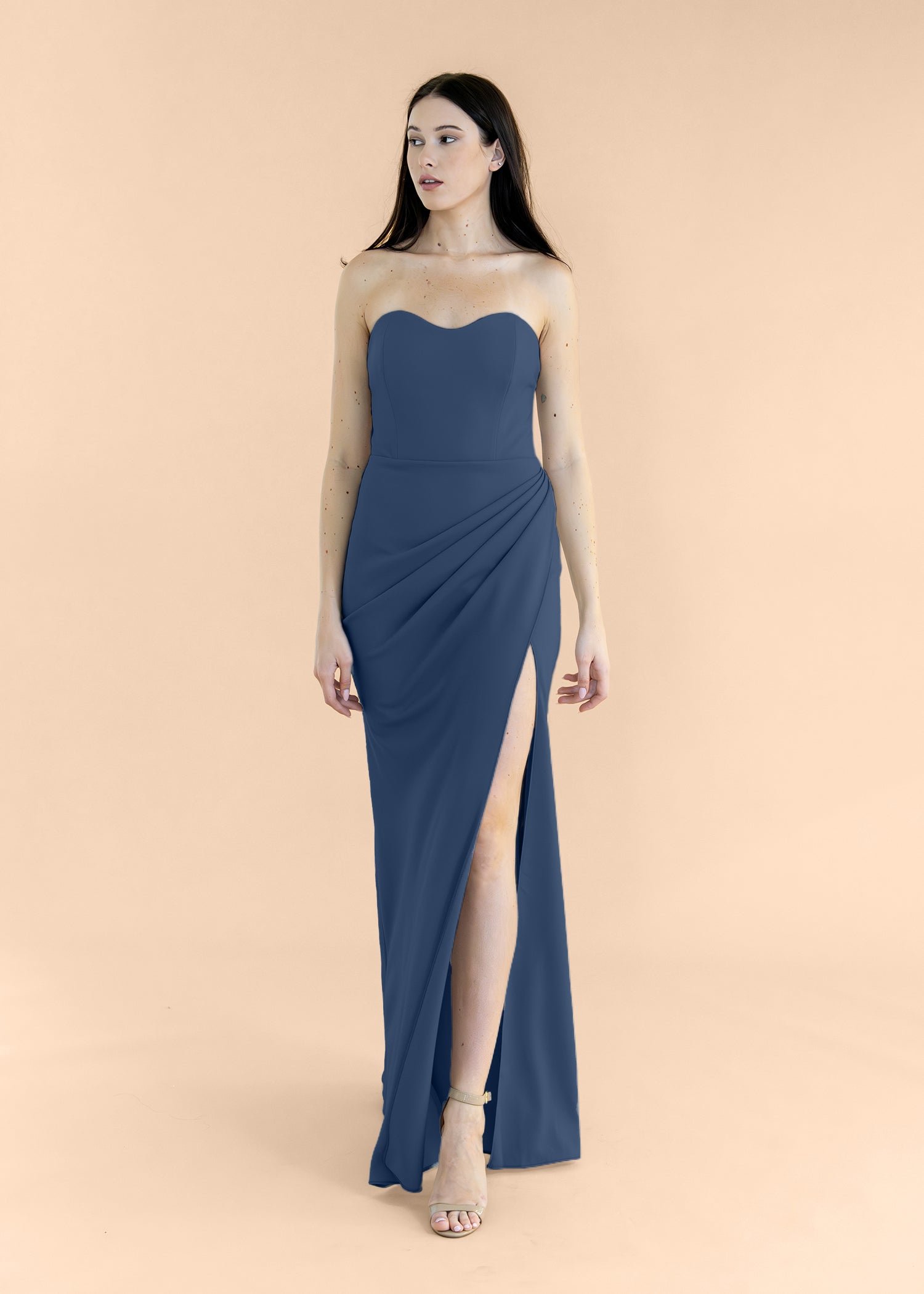 Strapless-Draped-Crepe-Navy