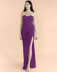 Strapless-Draped-Crepe-Plum