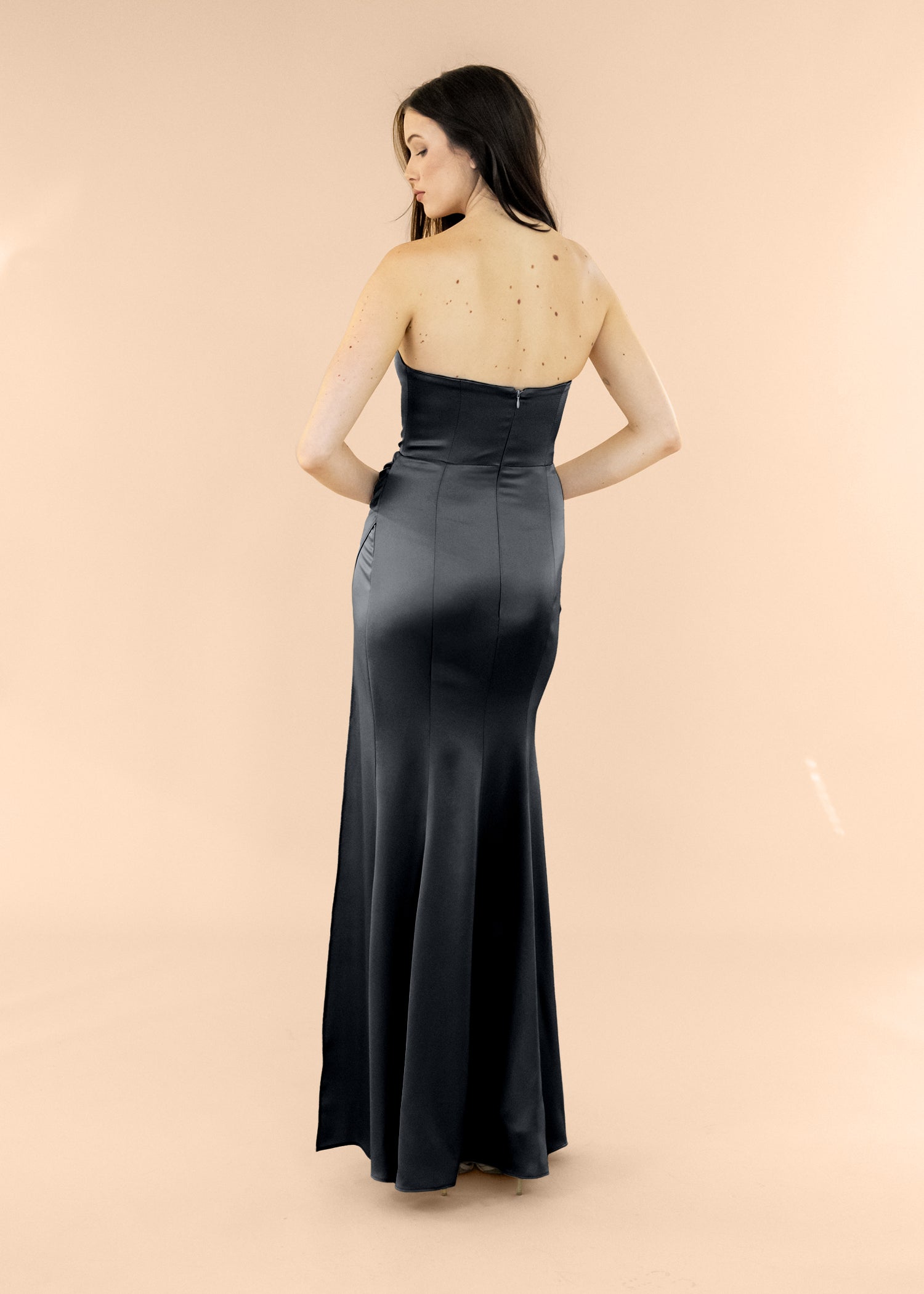 Strapless-Draped-Satin-Black