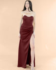Strapless-Draped-Satin-Burgundy